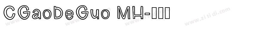CGaoDeGuo MH字体转换